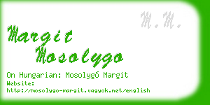 margit mosolygo business card